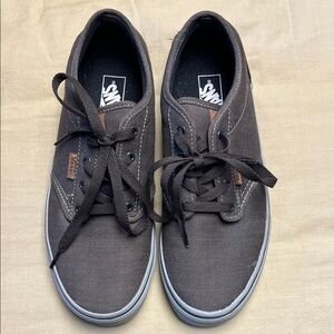 Vans Kids Dark Gray Canvas Sneakers sz 5.5